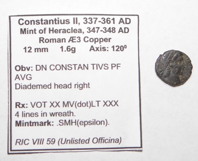 CONSTANTIUS II Heraclea VOT XX MV.LT RARE Ancient Roman Coin (1 of 3)