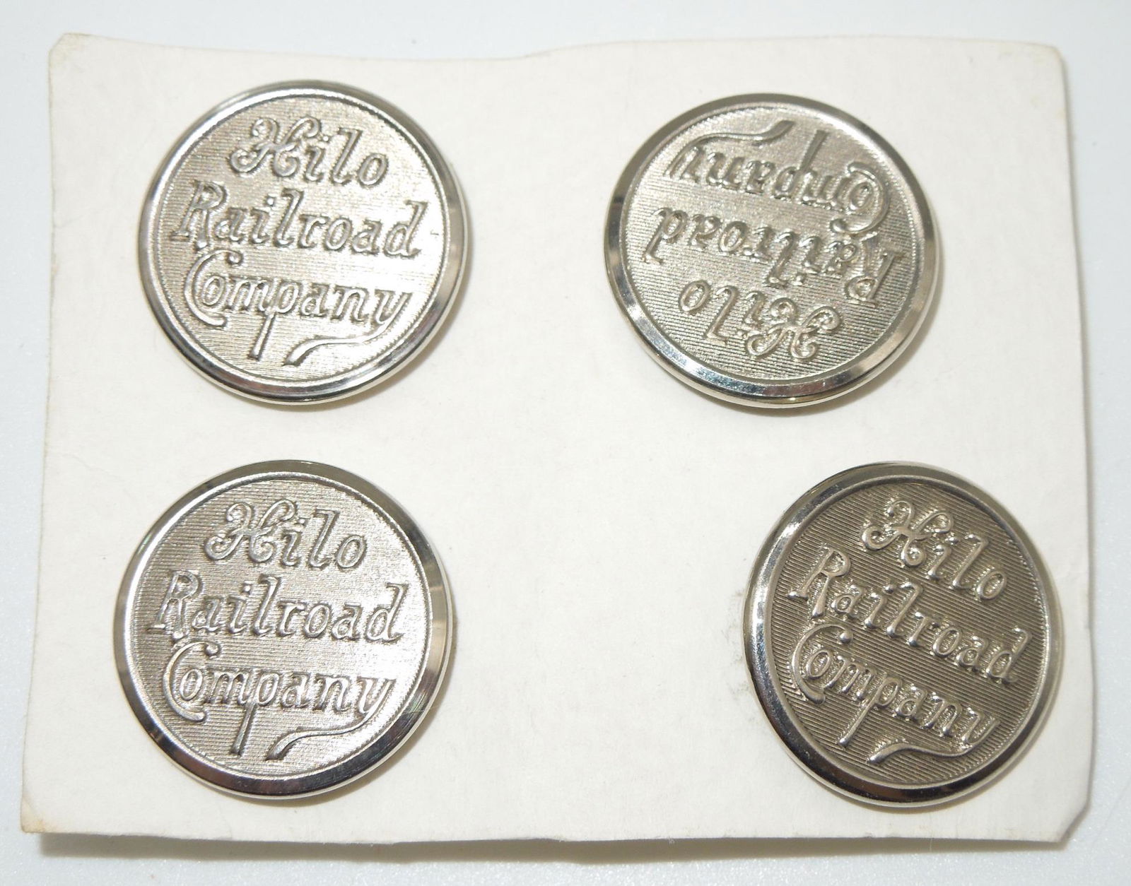 Vintage Hawaii HILO Railroad Company Uniform Buttons (1 of 3)