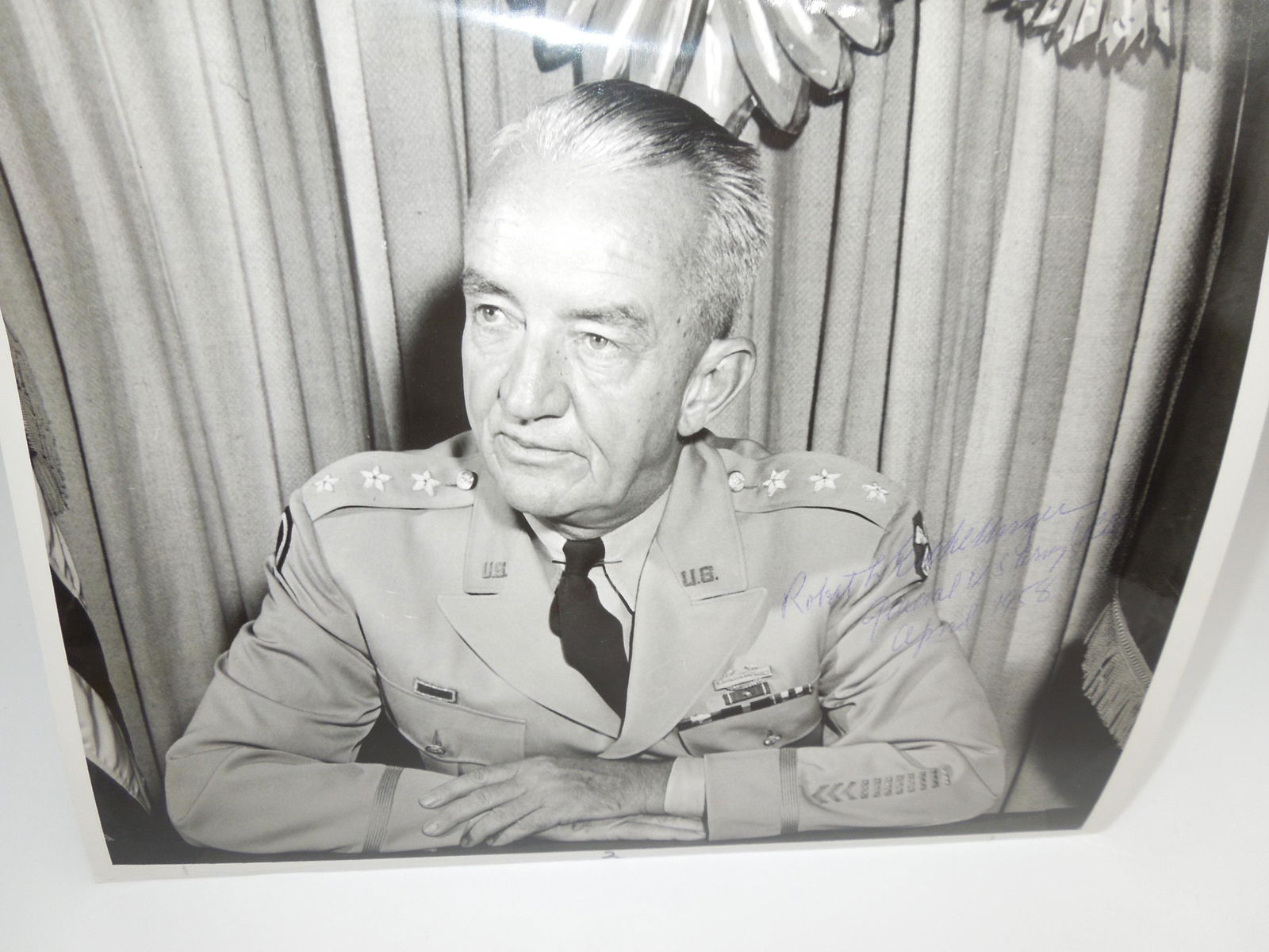 Signed 1958 Photograph of WWII General Robert Eichelberger (1 of 4)