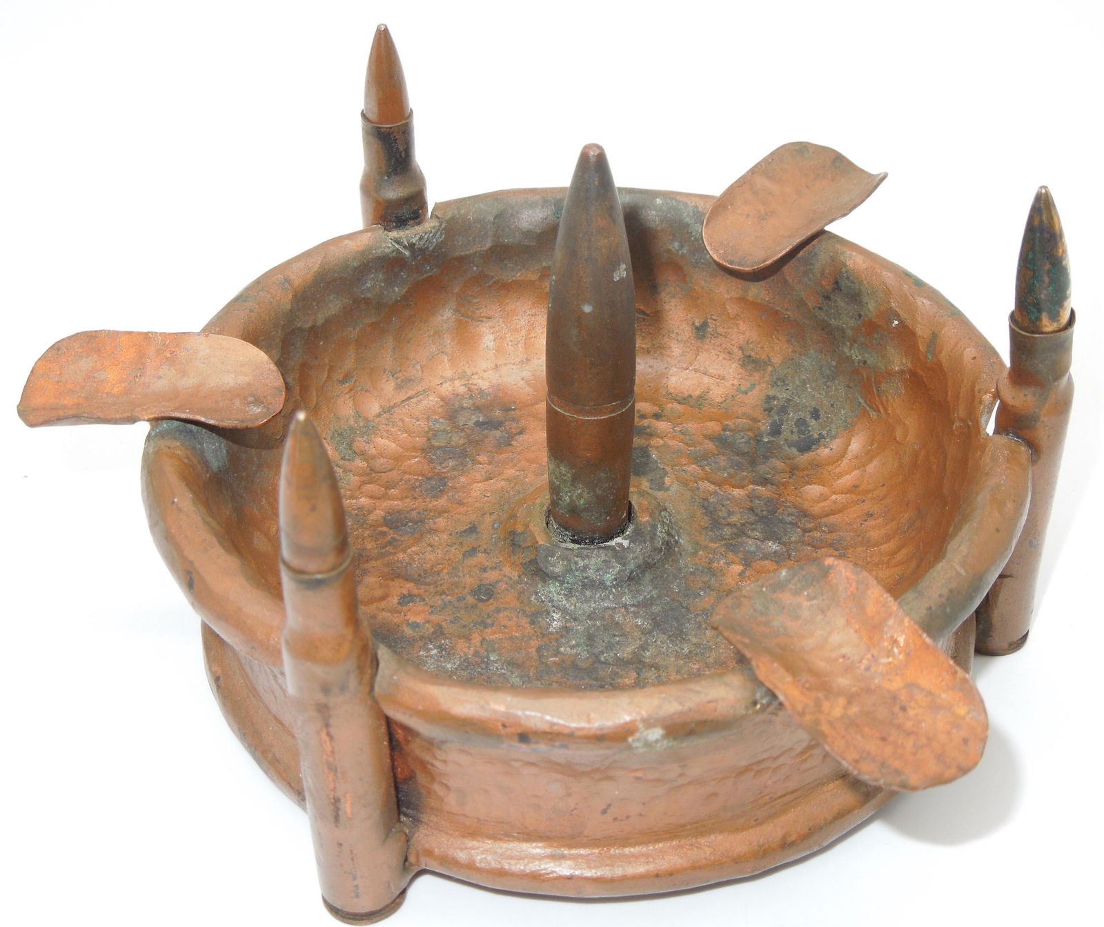 WWII 1945 Dated 105mm Trench Art Ashtray Made By German (1 of 4)