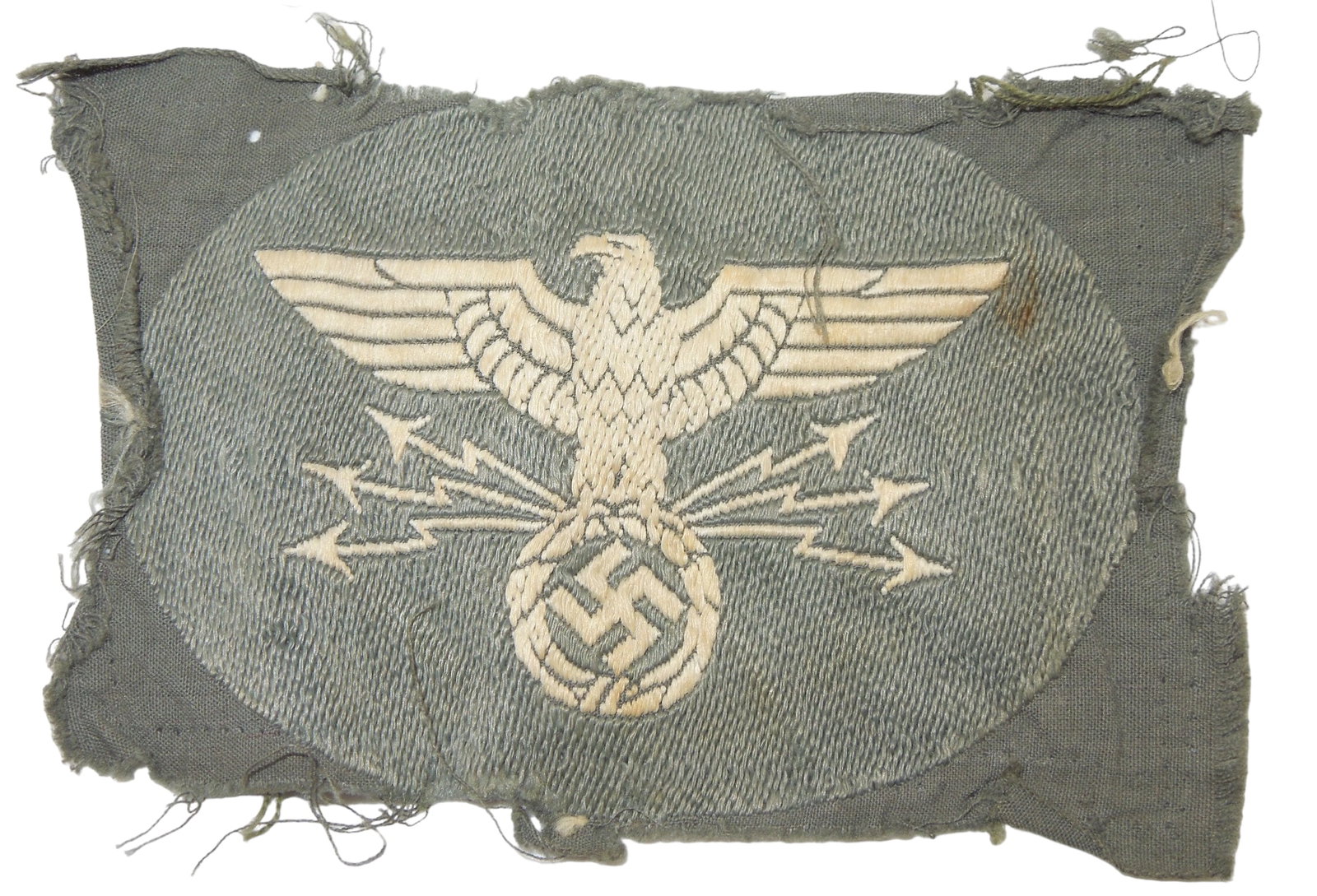 WWII German Postschutz Postal Police Cloth Eagle Patch Badge: Original WWII piece. Good condition.