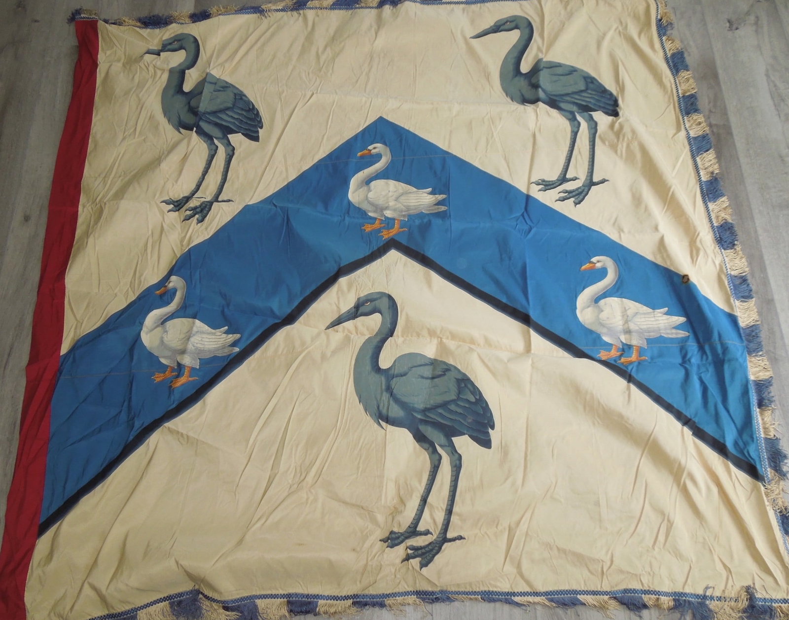 Early 1900s London & Prince Alberts Botanical Garden Greenhouse Exhibition Flag: Original flag measuring 6 feet 4 inches by 6 feet 2 inches sent to Dr. Clarence Rungee for his International flag museum. Good condition.