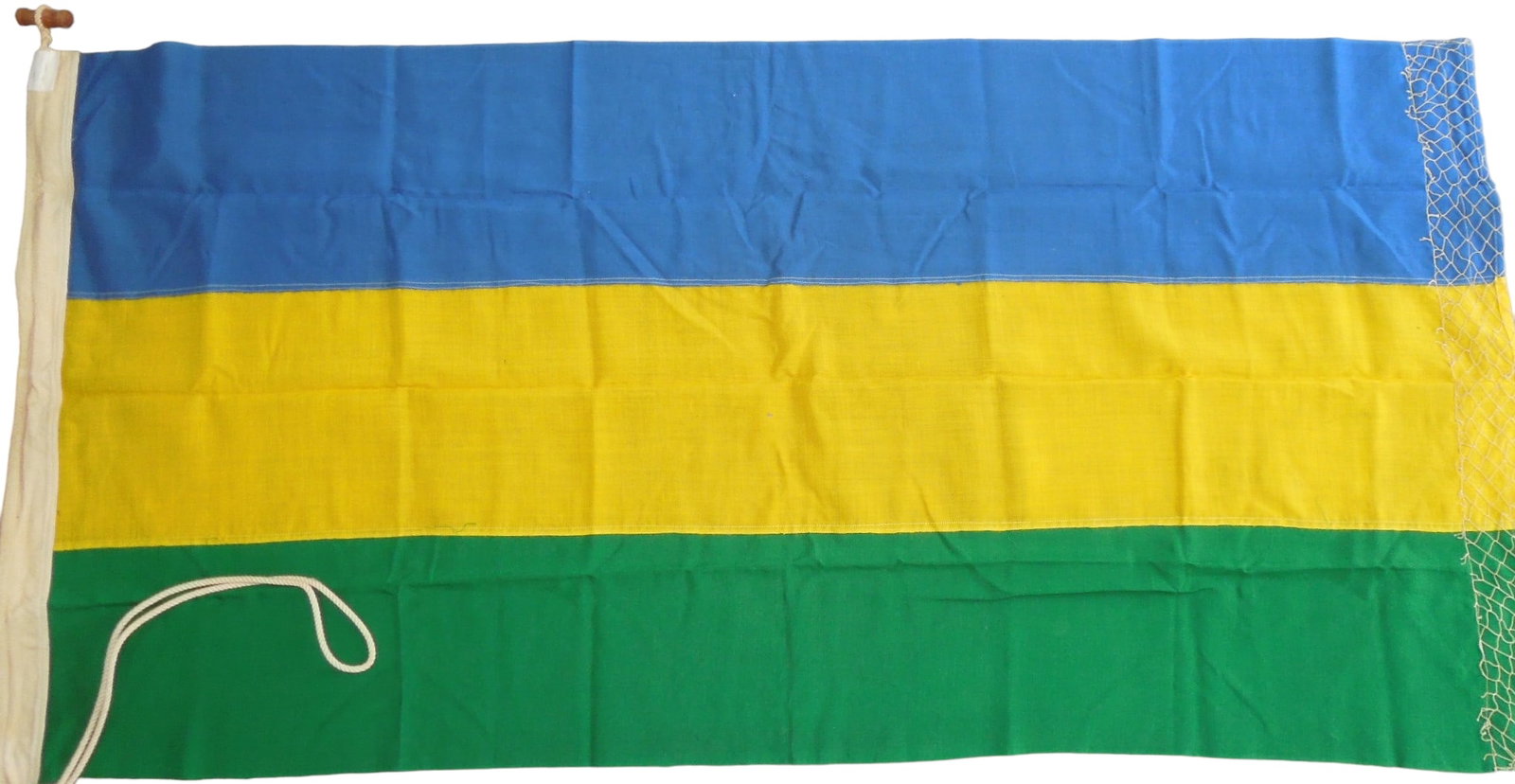 1950s Maritime Sea Flag of Sudan With 2 Letters: Original flag measuring 3x6 feet inches sent from the government of Sudan to Dr. Clarence Rungee for his International flag museum. Good condition. Comes with two letters and an inventory sheet.