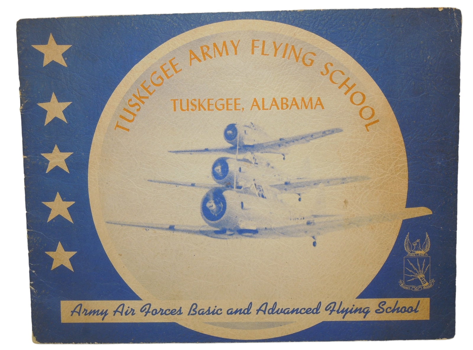 WWII Black Fighter Pilots Tuskegee Airmen Army Flying School RARE Unit History Yearbook: Original period WWII book from Tuskegee, Alabama chronicling the famed black fighter pilots that achieved fame in Italy. Good condition, rare book.