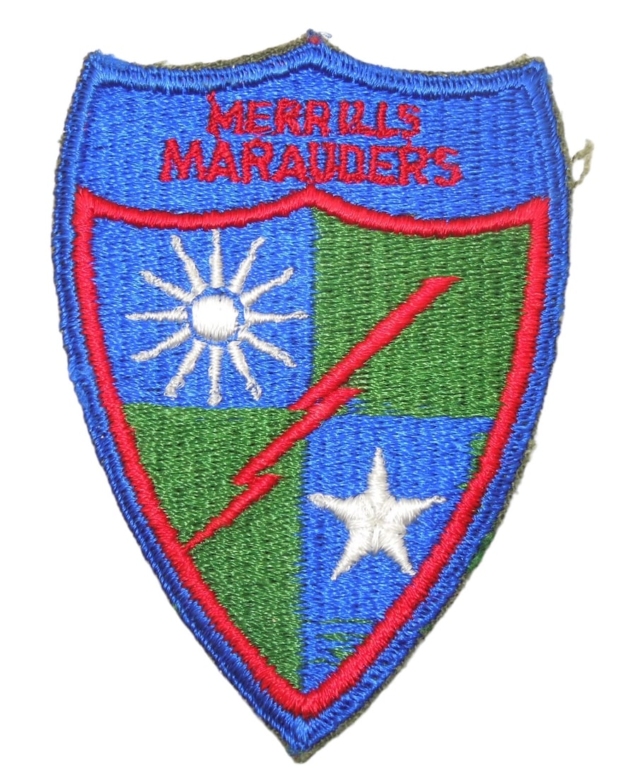 WWII US Army Merrills Marauders Task Force Patch: Original WWII era patch as shown. Good, used condition.