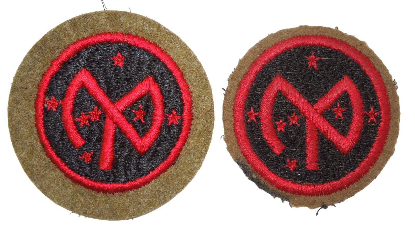 Lot (2) Pre WWII US Army 27th Infantry Division Patches New York: Original WWII era patches as shown. Good, used condition.