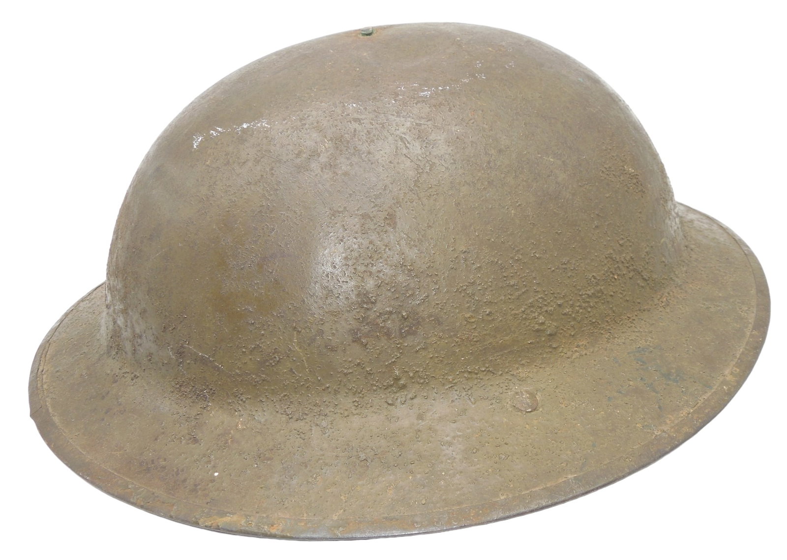 WWI US Army Doughboy Helmet & Liner: Original WWI doughboy helmet with liner and chinstrap. Good condition showing wear consistent with age.