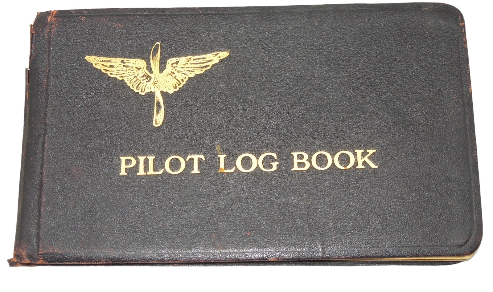 Early 1930s Pan American Airways Air Service Embossed Civilian Pilot Flight Log Book: 1930-1938 Pan American Airways Pilot Log Book Named. Named to (?) Lister. 22 pages of information logged into this Pilot log book. Approximate size is 3.5 x 6 inches. Good readable condition.