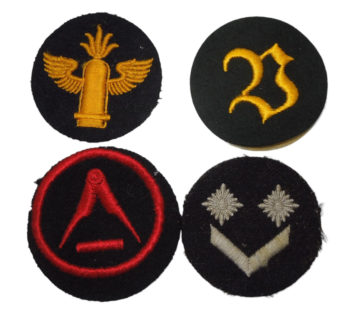 WWII German Kriegsmarine, Heer, & Hitler Youth Sleeve Patches: Original WWII German as shown. See photos for condition.