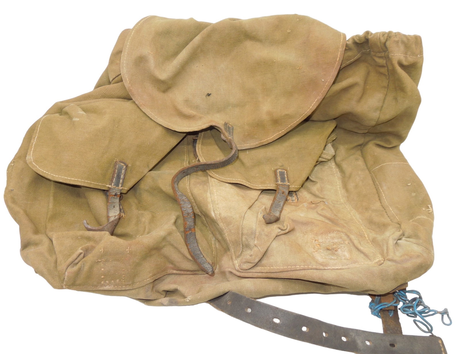 WWII German Army Mountain Troops Backpack: Well used WWII mountain pack; No markings to be found.