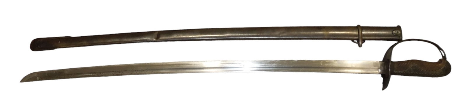Pre WWII M1932 Japanese Cavalry Sword: Original Japanese Cavalry sword and scabbard, good overall condition with wear to the blade and scabbard. The blade is numbered on one side.