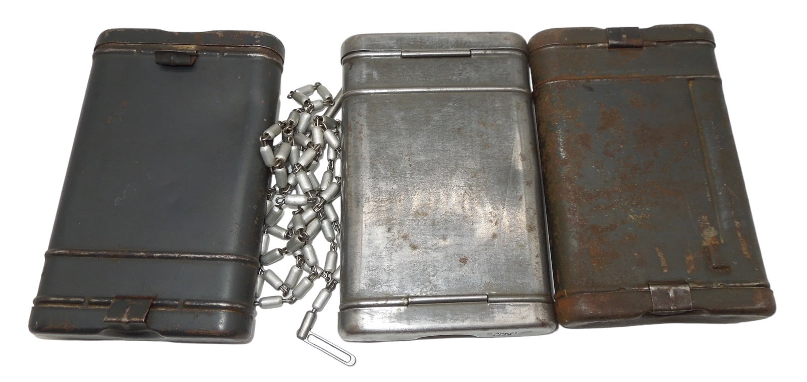 Lot (3) WWII German Wehrmacht K98 Rifle Cleaning Kits: 3 WWII original K98 rifle cleaning kits with accessories and contents. Great display or use items. Fair to Good condition showing wear consistent with age.