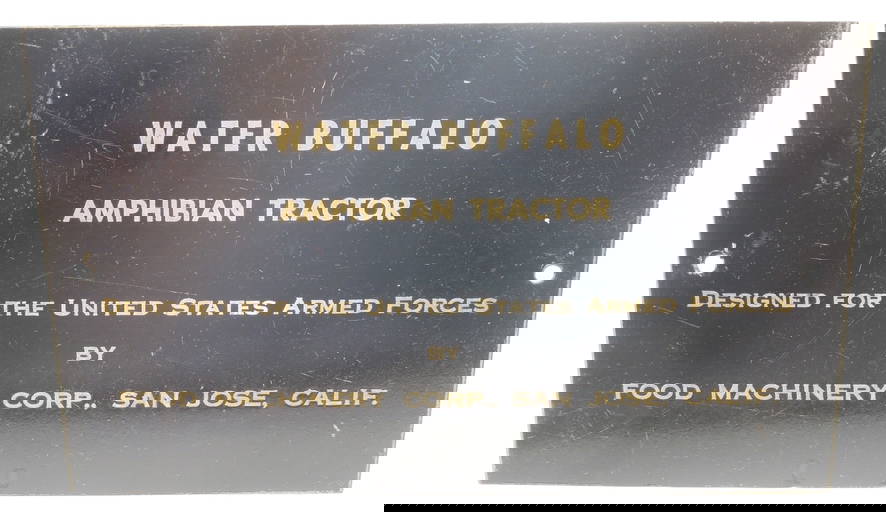 Wwii Era Lvt 4 Water Buffalo Amphibian Tractor Named Display Plate