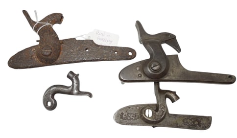 Early Lot Flintlock Rifle Musket Gun Parts Gettysburg Civil War