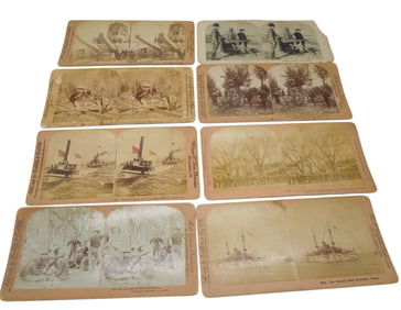 Spanish American War SAW Sampsons Fleet Cuba Army Photo Cards