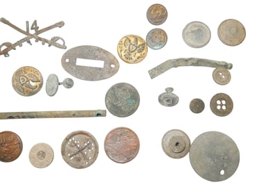 1916 Mexican Border US Army Dug Relics & Dog Tag Fort Clark, Texas