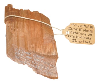 1941 Piece of Alaskan Totem Pole From Famed Artist