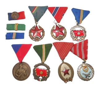 Vintage WWII - Cold War Eastern European Military Medals Lot