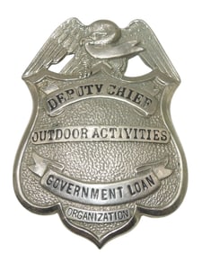 WWII Deputy Chief Outdoor Activities Government Loan Org. Badge