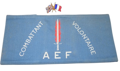WWII French Resistance Voluntary Combatant AEF Armband