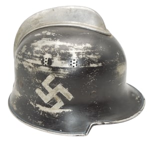 Early WWII 1934 German Fire Department Helmet & Liner