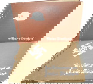 Lot (2) WWII German Military Photo Albums RAD Heer