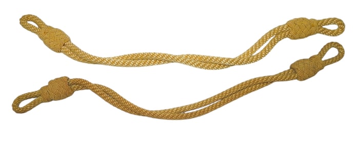 Lot (2) WWII German Military Visor Cap Chinstraps