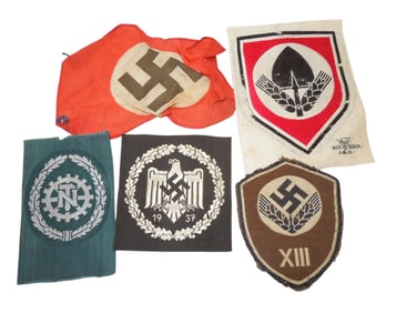 Lot WWII German BeVo Style Patches NSDAP RAD