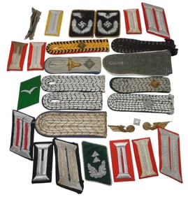 WWII Lot German Wehrmacht Military Shoulder Boards & Collar Tabs