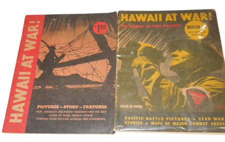 Lot (2) WWII Hawaii At War Picture Magazines Pearl Harbor