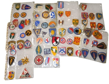 Lot  WWII - Korean War - Vietnam US Army Patches
