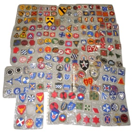 Lot Over 200 WWII US Army Patches Infantry Divisions Armies