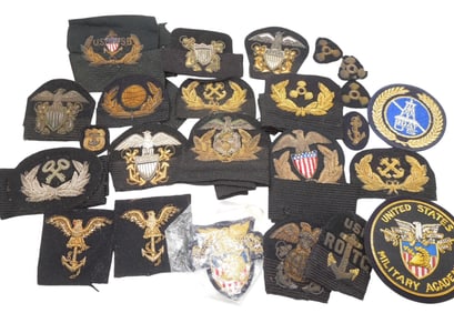 WWI - Vietnam US Navy USSB & Merchant Cap Badges
