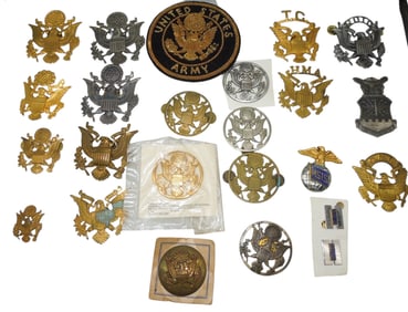 WWII - Vietnam US Army Air Force MSTS Cap Hat Badges