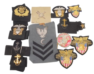 WWII - Vietnam US Military Navy Bullion Patches Badges & Insignia
