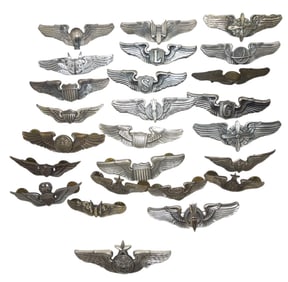 Lot WWII - Modern USAAF & Air Force Wings Pilot Gunner Aircrew