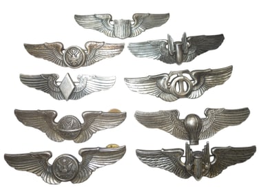 Lot WWII - Post War US Army Air Force Full Sized Wings Balloon WASP