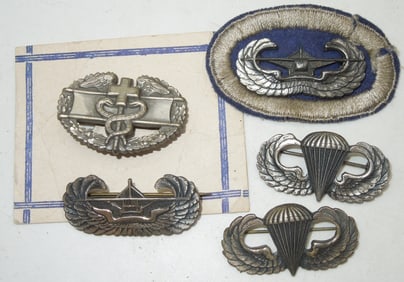 WWII US Army Airborne Glider Medic Wings Badges