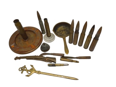 WWII - Vietnam Inert US Military Trench Art Pieces