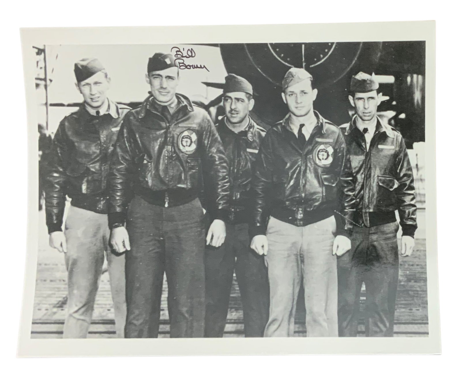 WWII Doolittle Raiders Crew Bomber Pilot Bill Bower Signed Photo: William Marsh Bower (February 13, 1917–January 10, 2011) was a USAF Colonel bomber pilot and a member of the Doolittle Raiders. The approximate size is 8 x 10 inches. This signed photos is a copy of