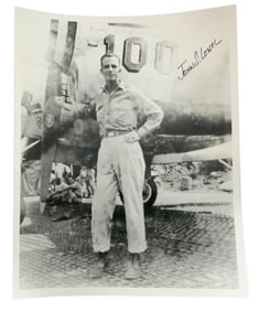 WWII Double Ace John S. Loisel 5th Air Force 300+ Combat Missions Signed Photo