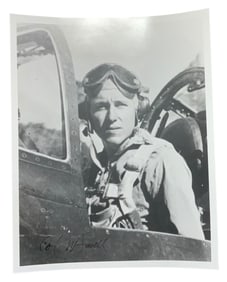 WWII USMC Marine Corps William Farrell Fighter Ace Signed Photo