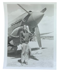 WWII Fighter Pilot Ace Robert Raine Signed Photo Flying Tigers AVG Hump Pilot