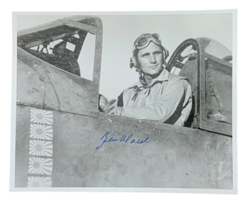 USMC Marine Corps Quadruple Ace Pilot Ken Walsh MOH Medal of Honor Signed Photo