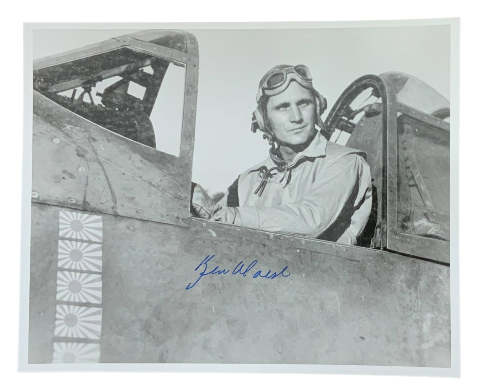 USMC Marine Corps Quadruple Ace Pilot Ken Walsh MOH Medal of Honor Signed Photo: WWII USMC Marine Quadruple Ace Pilot Kenneth Ambrose Walsh (November 24, 1916–July 30, 1998) was a USMC lieutenant colonel and a Medal of Honor recipient who was the fourth ranking USMC fighter ace 