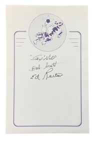 WWII Flying Tigers AVG Signed Signatures Hill, Scott, Rector Book Plate