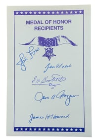WWII Medal of Honor MOH Foss Doolittle Walsh Howard Morgan Signed Book Plate
