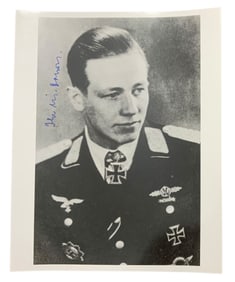 WWII Luftwaffe Night Fighter Ace Paul Zorner Knights Cross Signed Photo