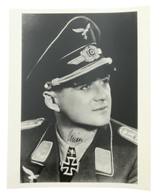 WWII German Luftwaffe Ace Wolfgang Spate Knights Cross Signed Photo