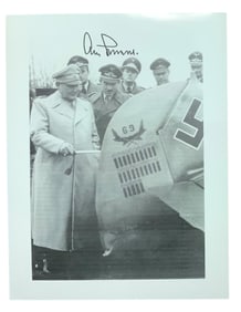 WWII German Luftwaffe General Adolf Galland Flying Ace Signed Photo